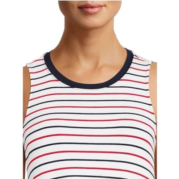 Women's Sleeveless Knee Length Knit Dress - Picture 4 of 7